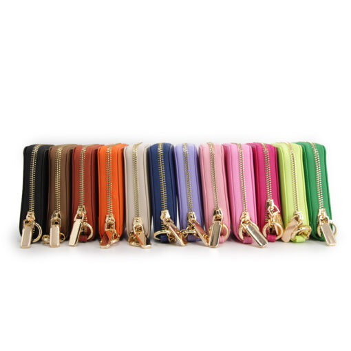 Billetera Monedero Con Cadena Para Mujer F Liso - Imagen 5
