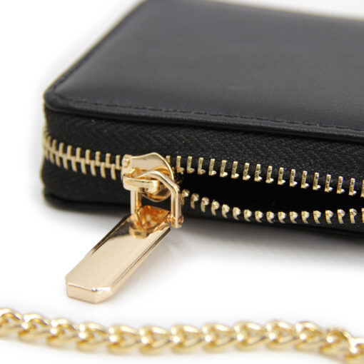 Billetera Monedero Con Cadena Para Mujer F Liso - Imagen 4