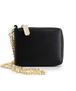 Billetera Monedero Con Cadena Para Mujer F Liso