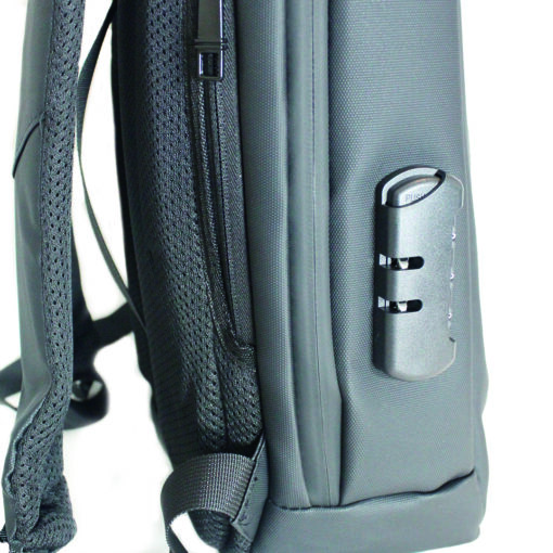 Mochila Antirrobo Para Notebook Con Cable Usb Impermeable A Liso 2204 - Imagen 10