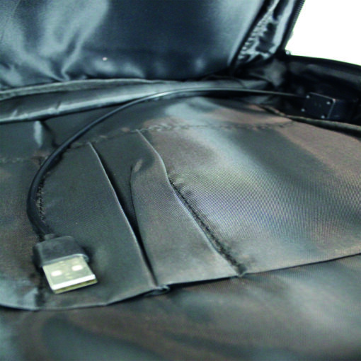 Mochila Antirrobo Para Notebook Con Cable Usb Impermeable A Liso 2204 - Imagen 7